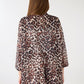 Women's Leopard Print Short-Sleeve Shirt