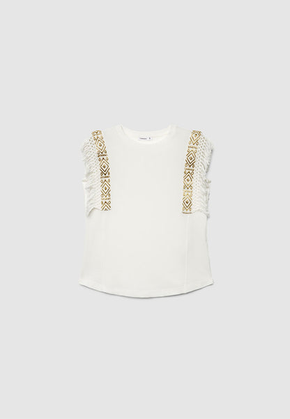 Women's Loose-fitting T-shirt with Embroidery