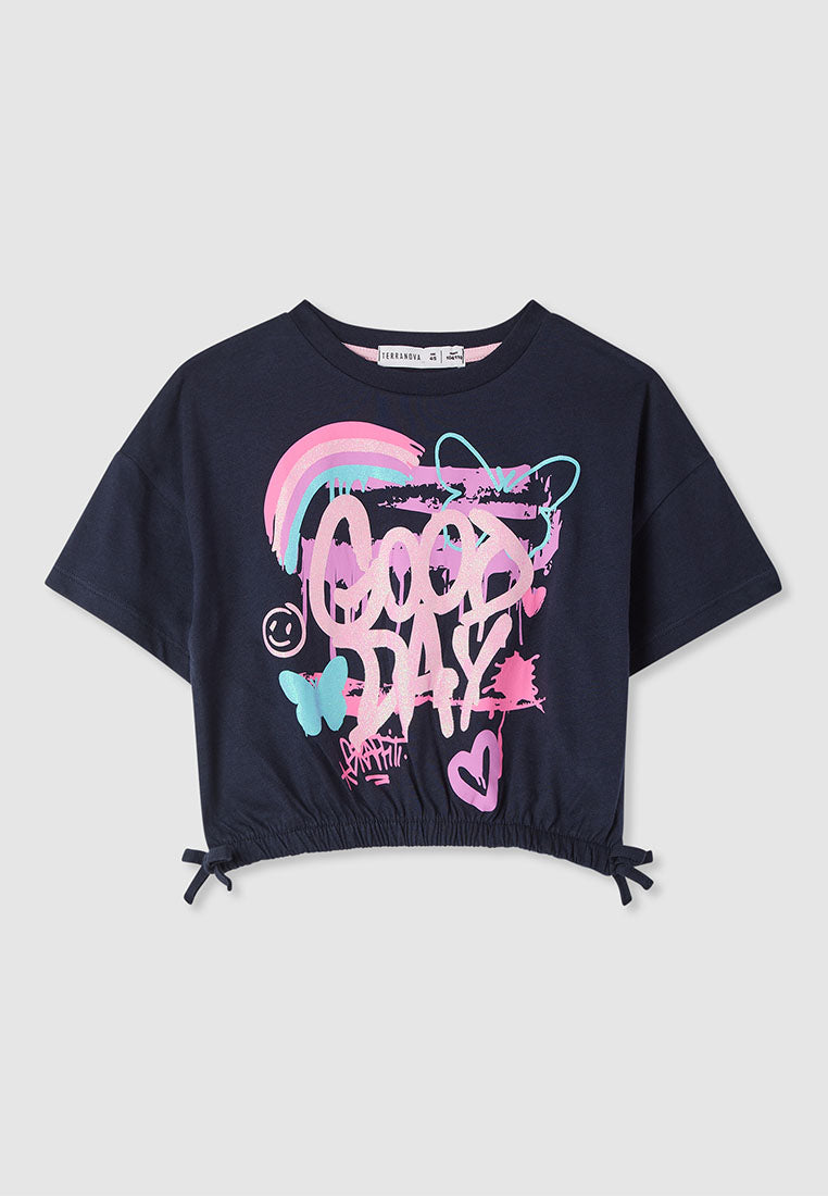 Kids Girls Short-sleeved T-shirt