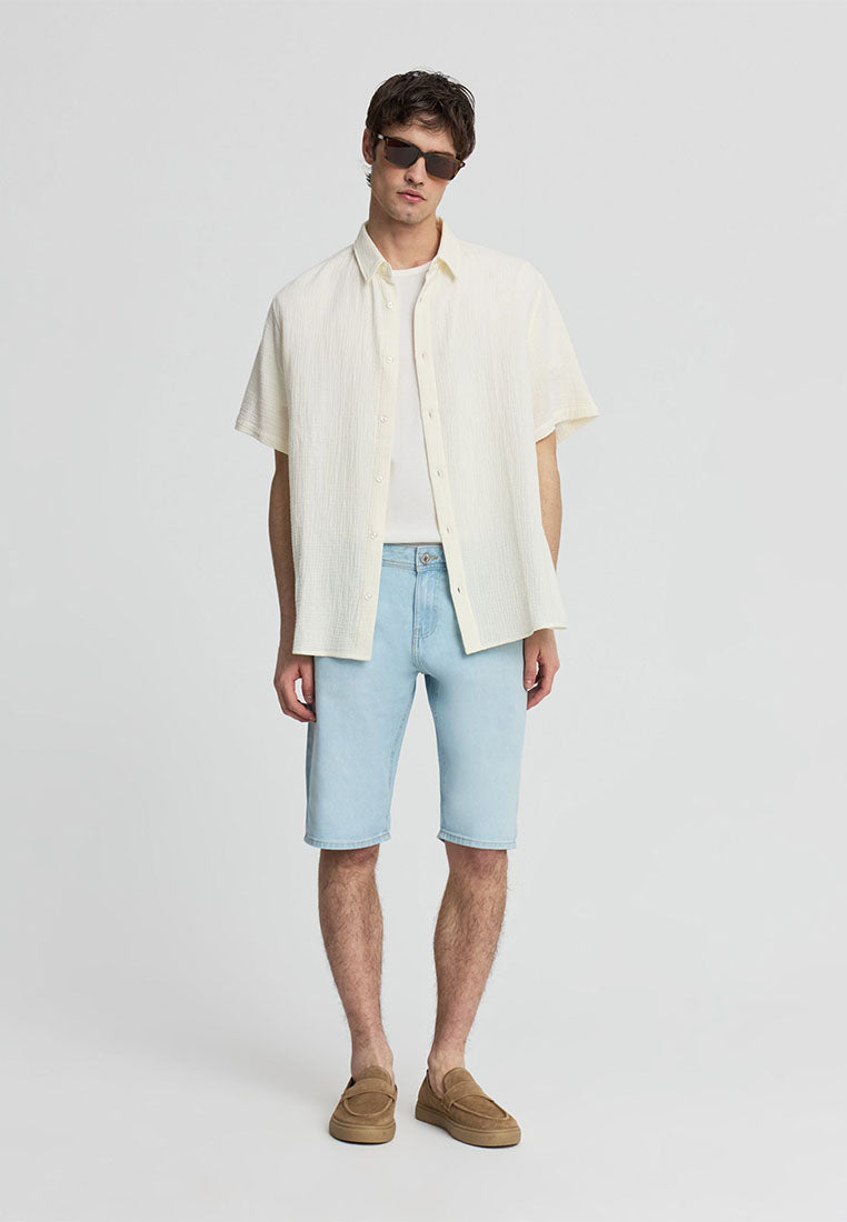 Men's Cuffed Denim Shorts