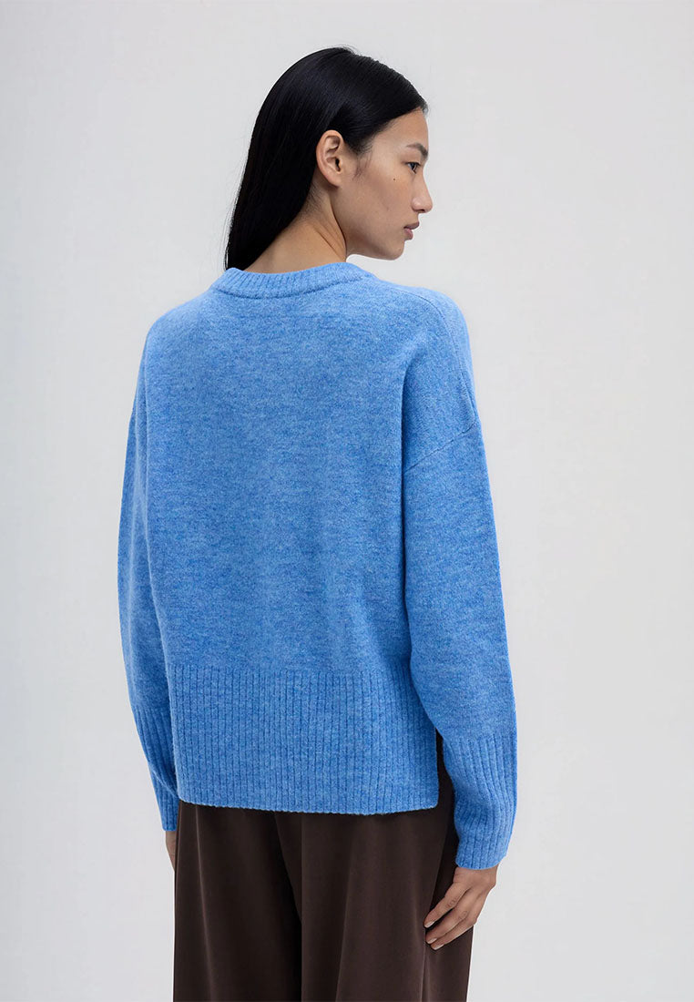 Women's Plain crew neck sweater