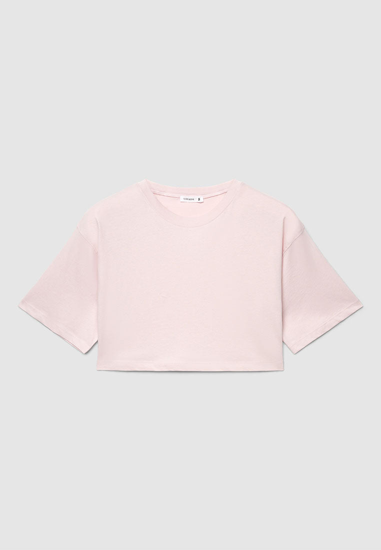 Solid Colour Crop Top T-shirt
