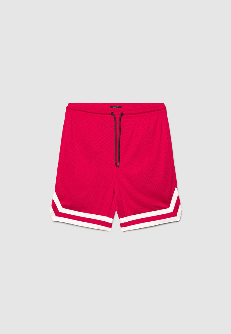 Men's Contrast Striped Basketball Shorts