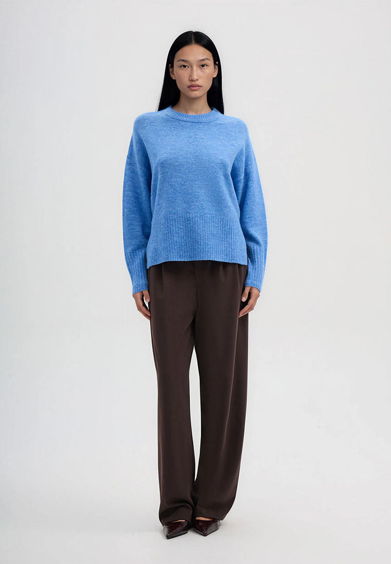 Women's Plain crew neck sweater