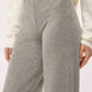 Women's Ribbed Maxi Wide Leg Trousers