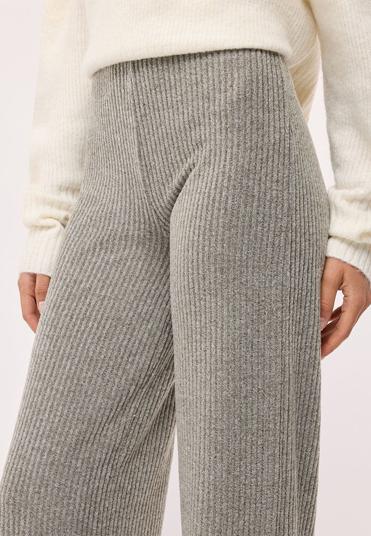 Women's Ribbed Maxi Wide Leg Trousers