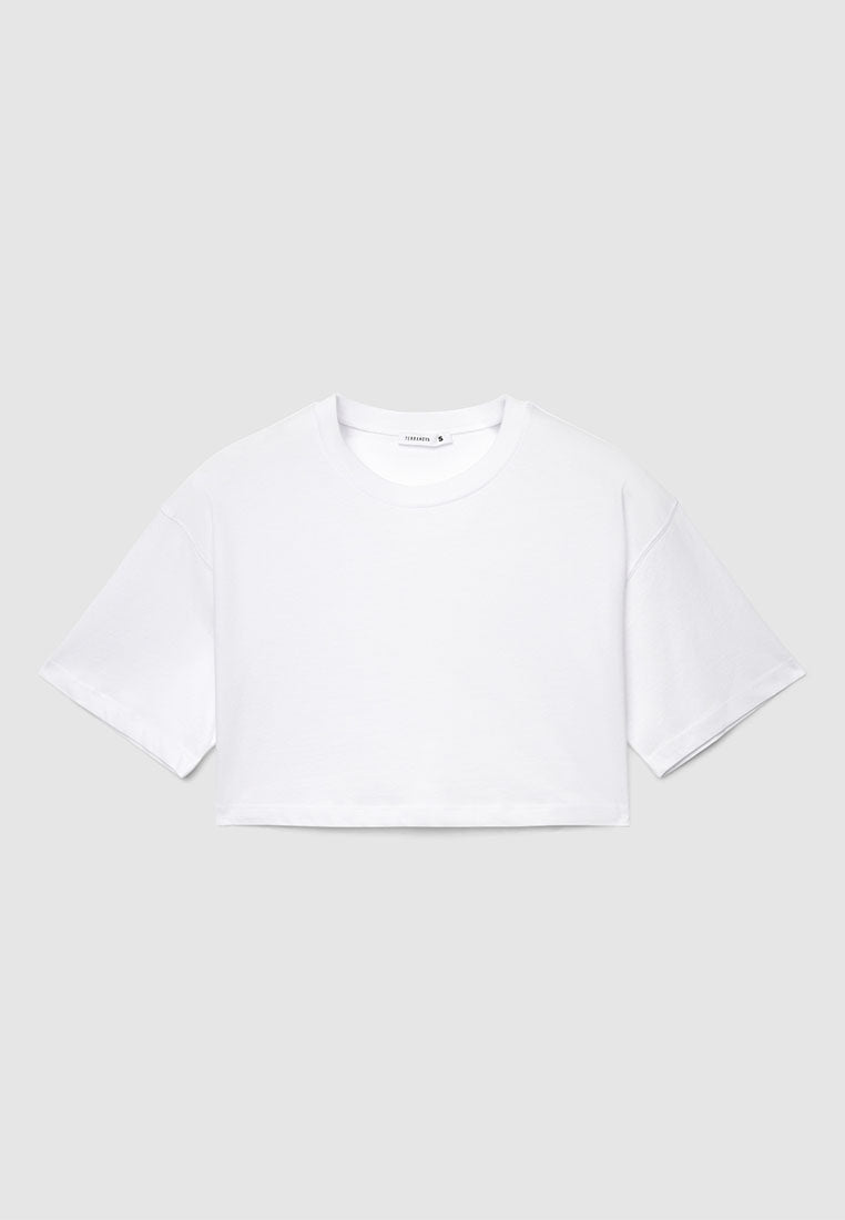 Solid Colour Crop Top T-shirt