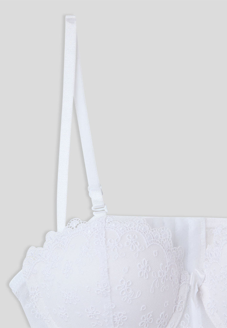Women's Eyelet Embroidered Lace Bustier Top