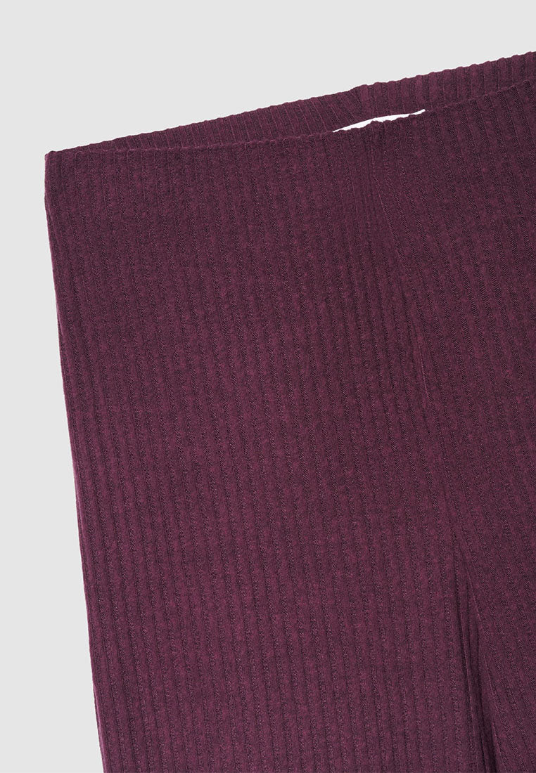 Women's Ribbed Maxi Wide Leg Trousers