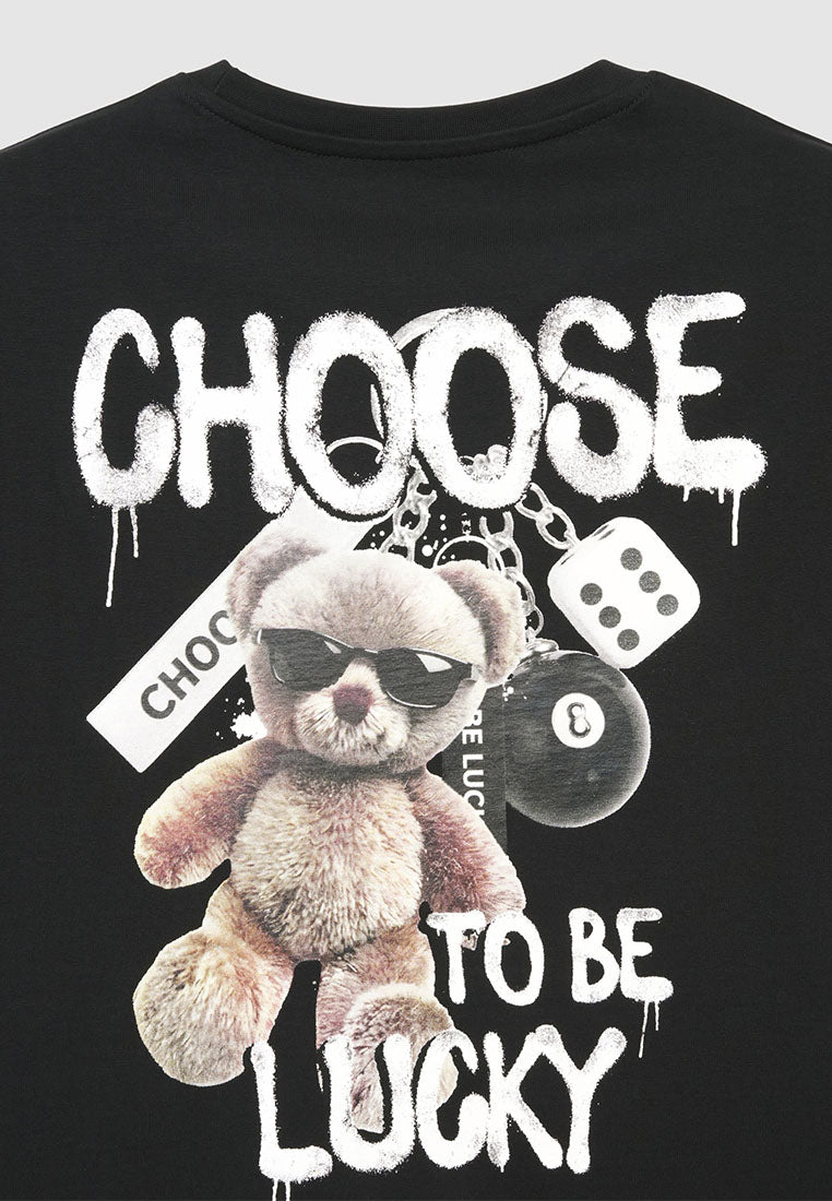 Men's Teddy Bear Keychain Relaxed Graphic T-Shirt