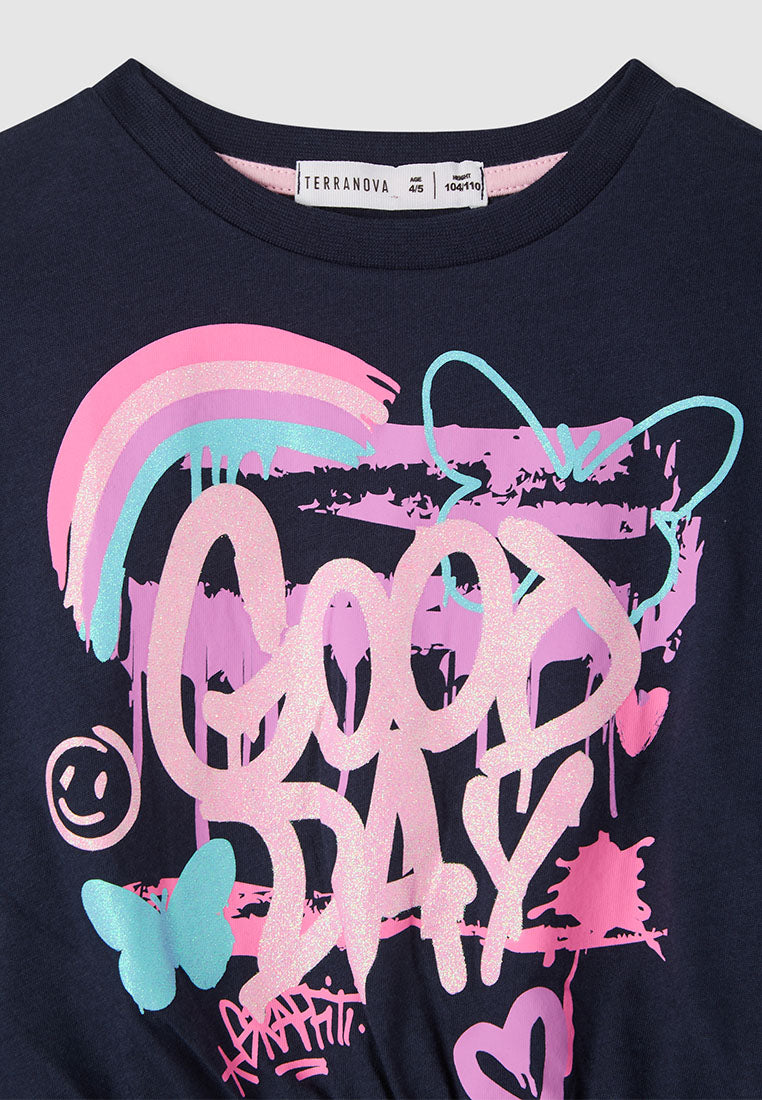 Kids Girls Short-sleeved T-shirt