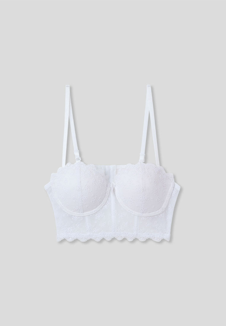 Women's Eyelet Embroidered Lace Bustier Top