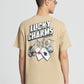 Men's Double-sided dice and card Print Tee