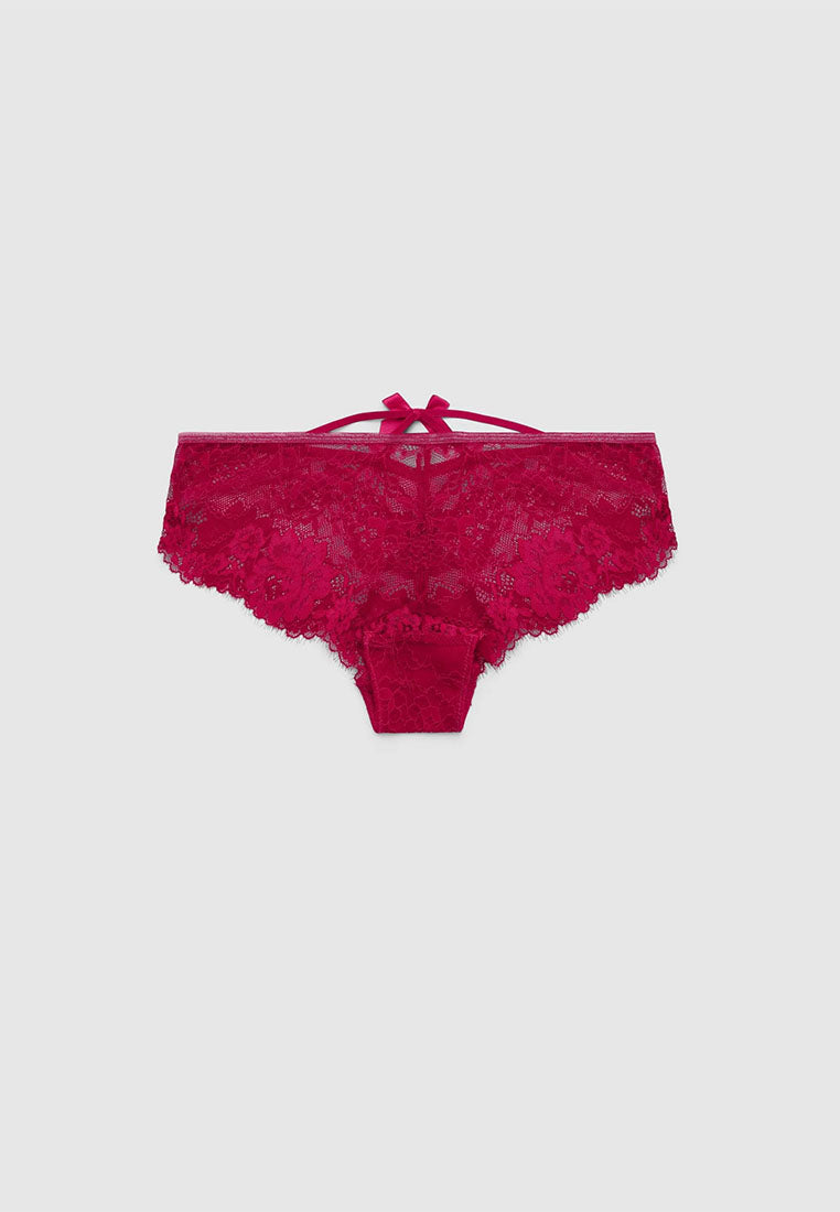 Women's Lace Brazilian Briefs with Bow