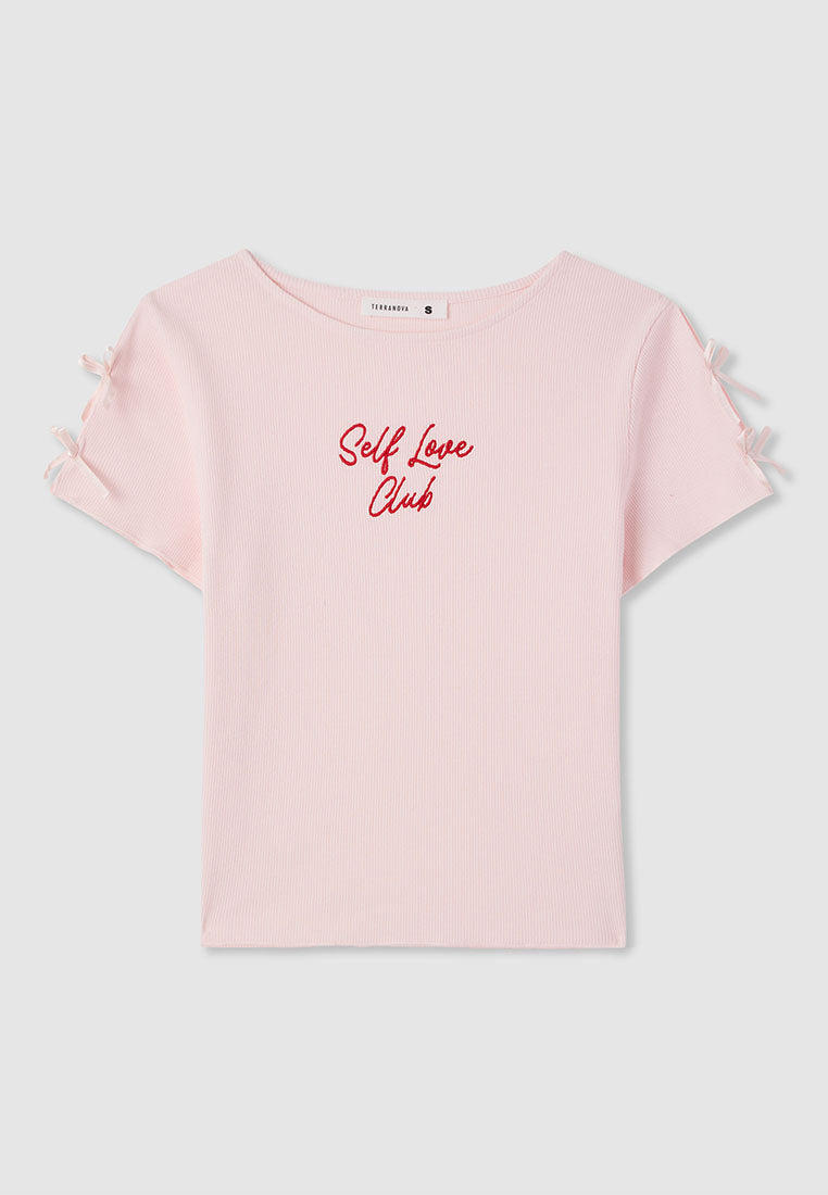 Women's Crop T-shirt with Side Bows