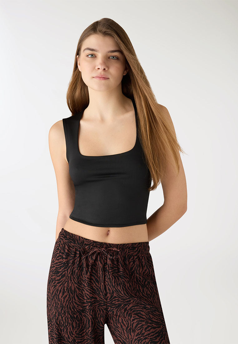 Women's Square-Neck Cropped Tank