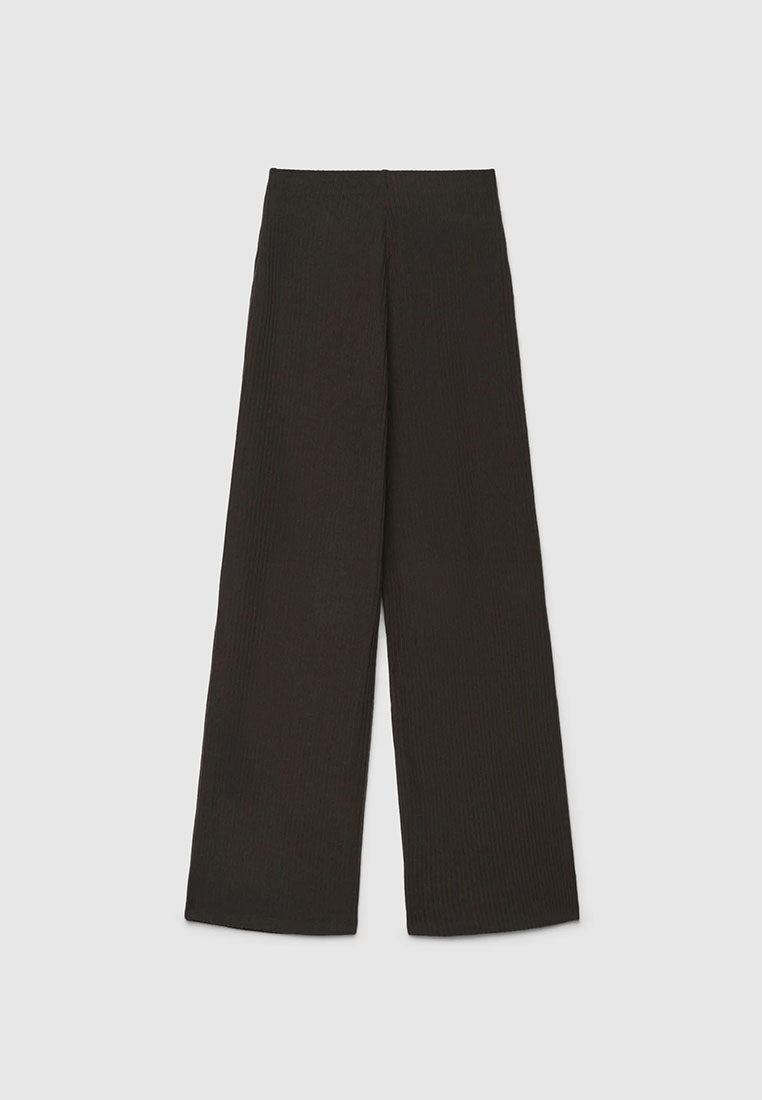Women's Ribbed Maxi Wide Leg Trousers