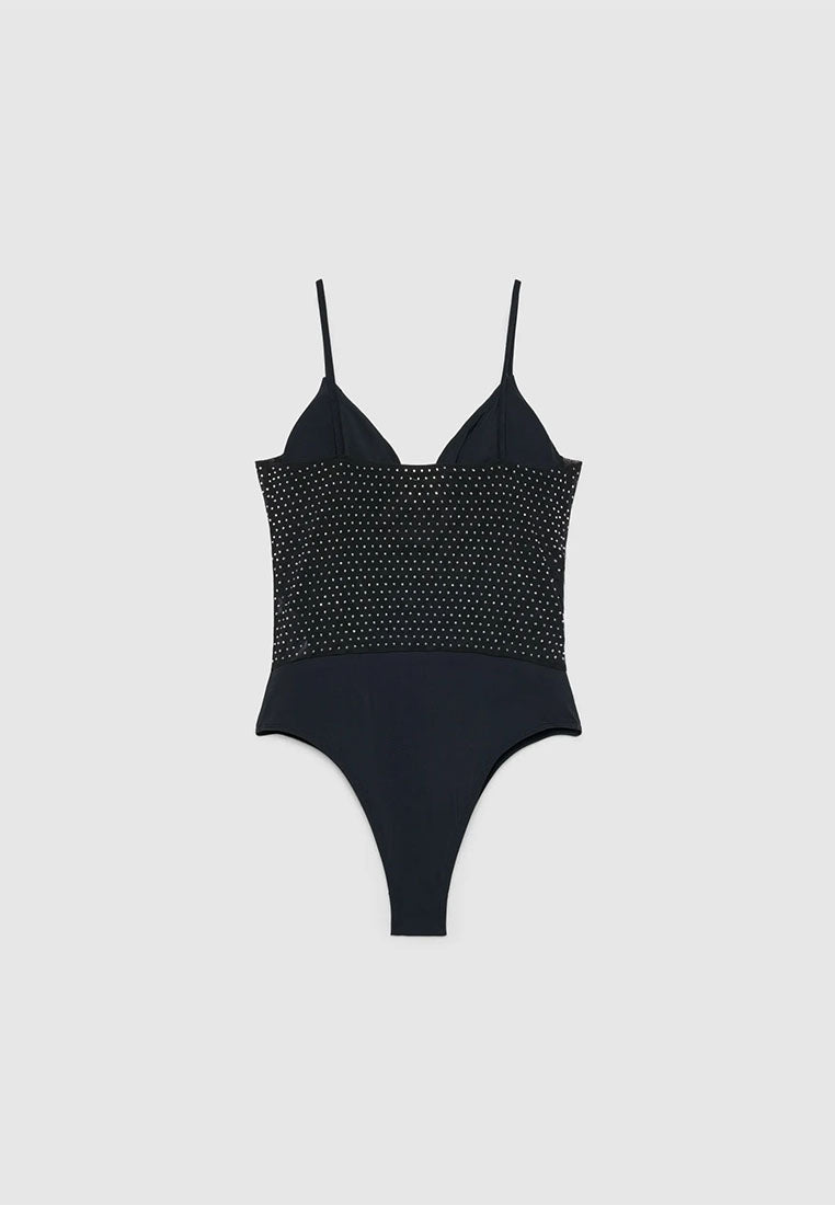 Women's Bodysuit with cups and rhinestones