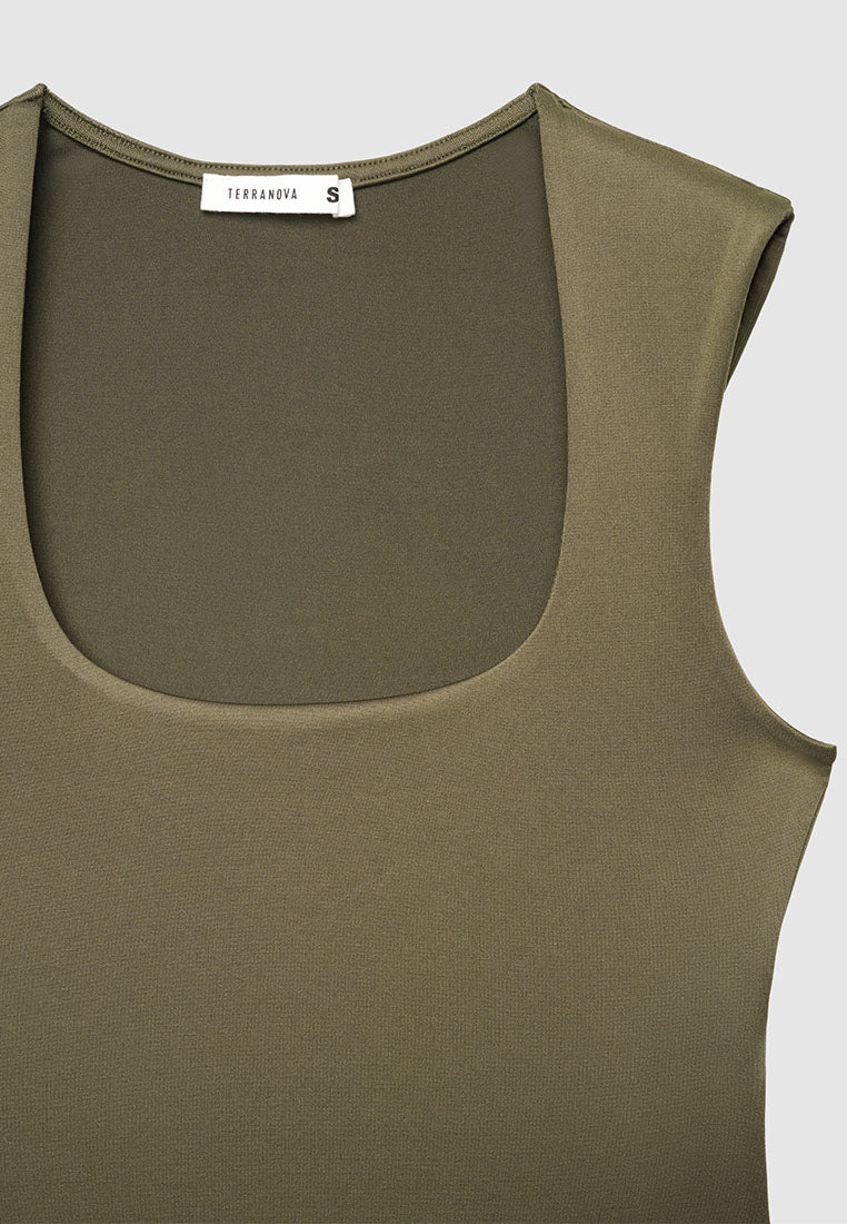 Women's Square-Neck Cropped Tank