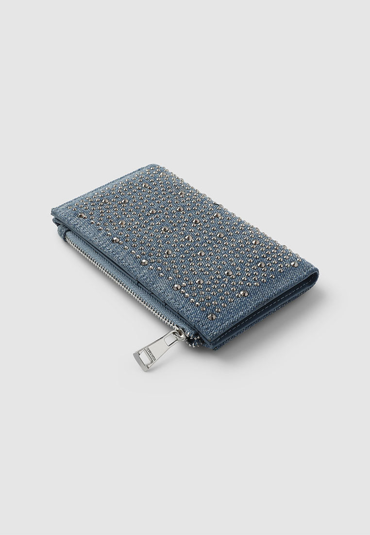 Women's Studded Zip Around Wallet