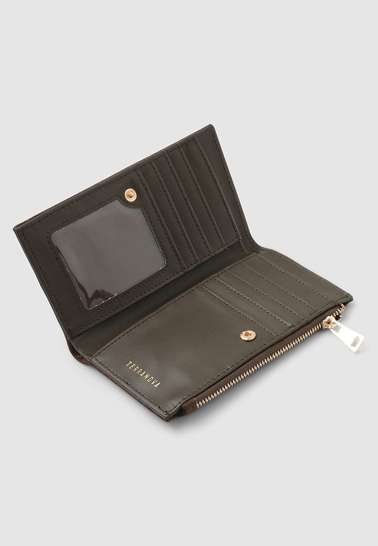 Women's Zip wallet with leather effect