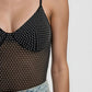 Women's Bodysuit with cups and rhinestones
