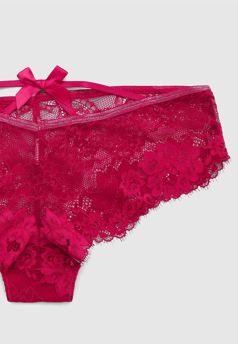 Women's Lace Brazilian Briefs with Bow