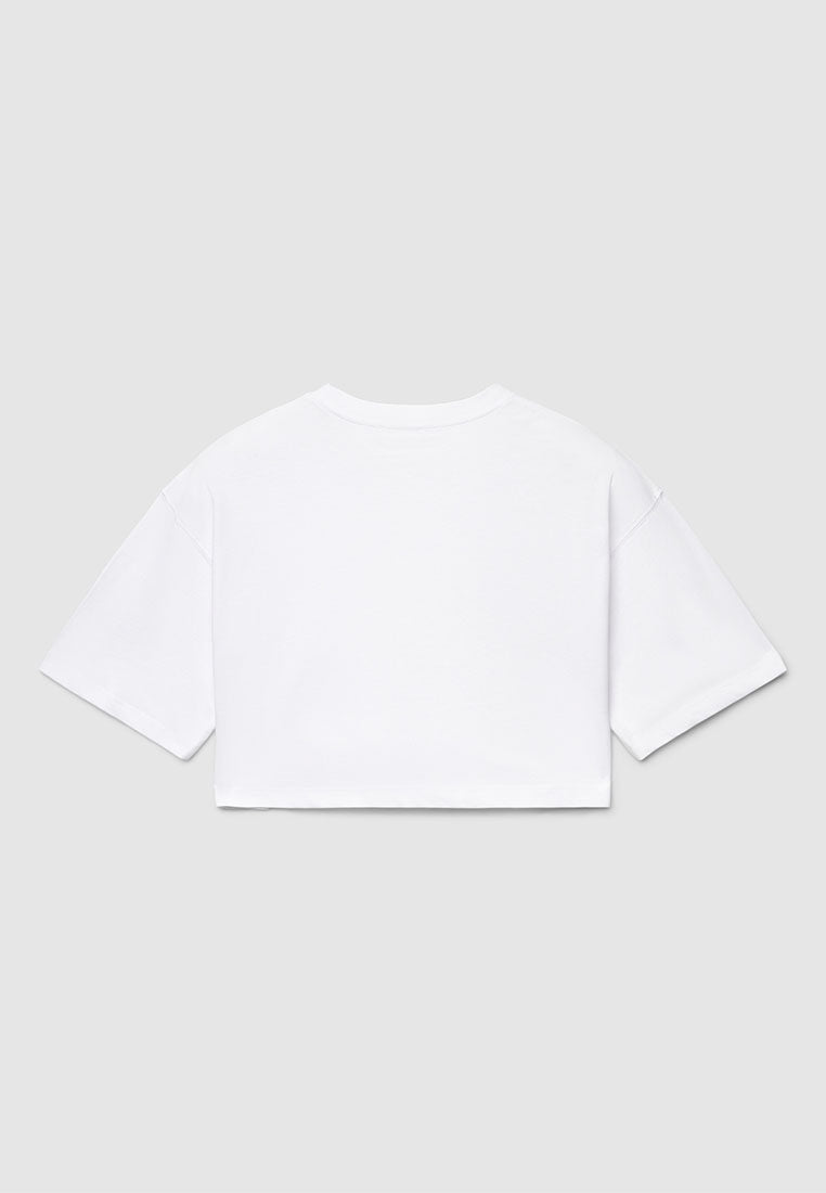 Solid Colour Crop Top T-shirt