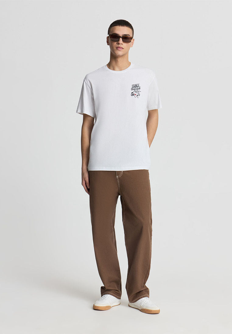 Men's Double-sided dice and card Print Tee