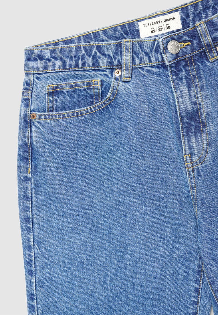 Women's High-waisted Straight Jeans