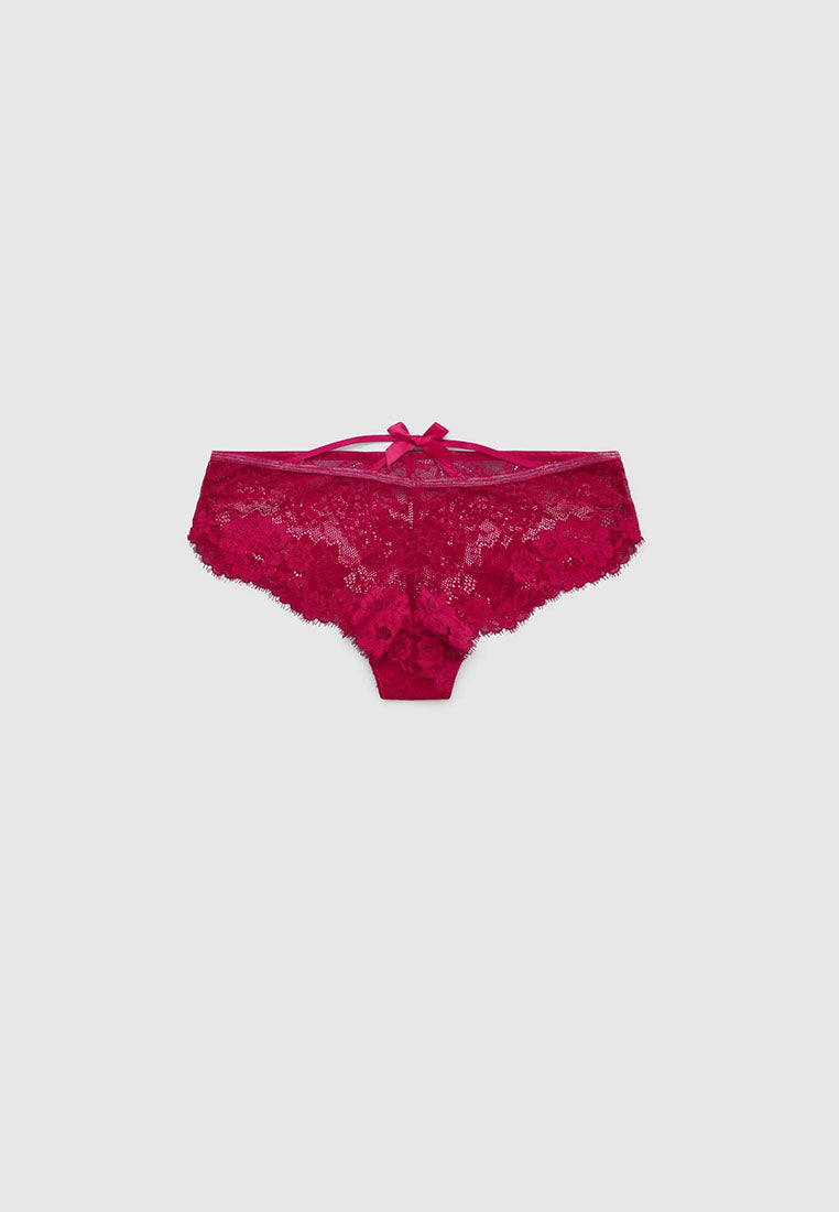 Women's Lace Brazilian Briefs with Bow