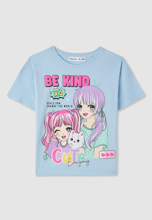 Kids Girls Short-sleeved T-shirt