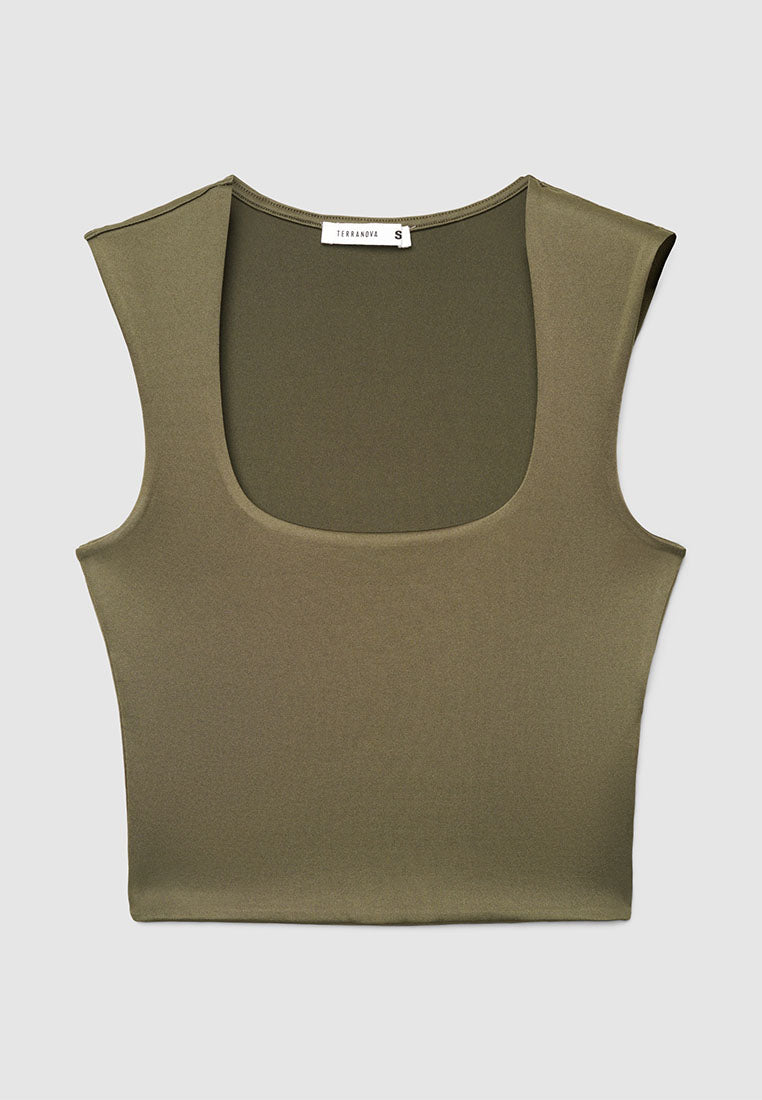 Women's Square-Neck Cropped Tank