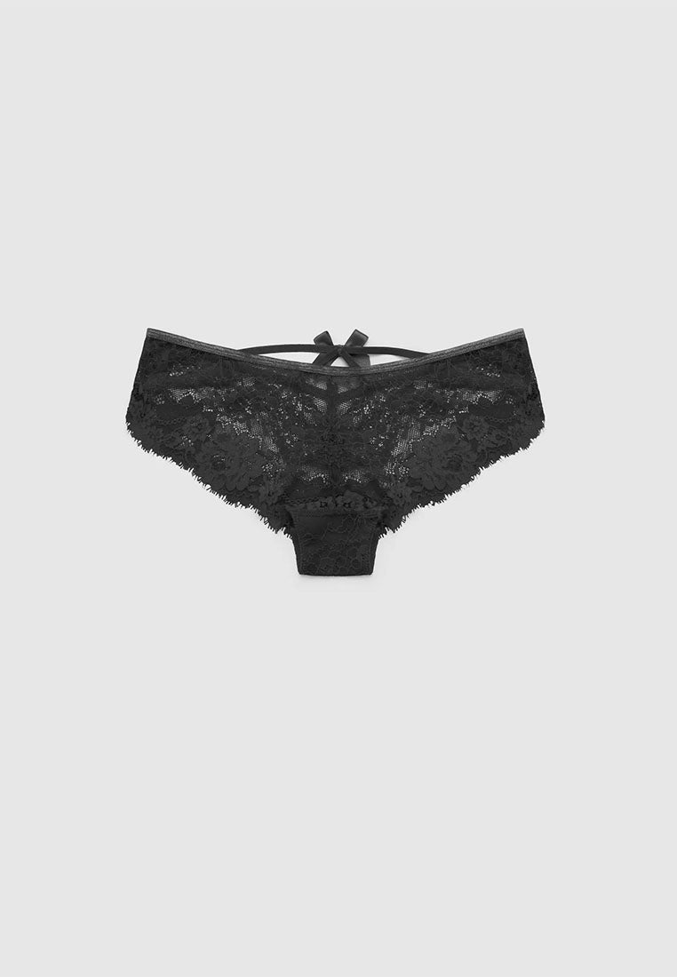Women's Lace Brazilian Briefs with Bow