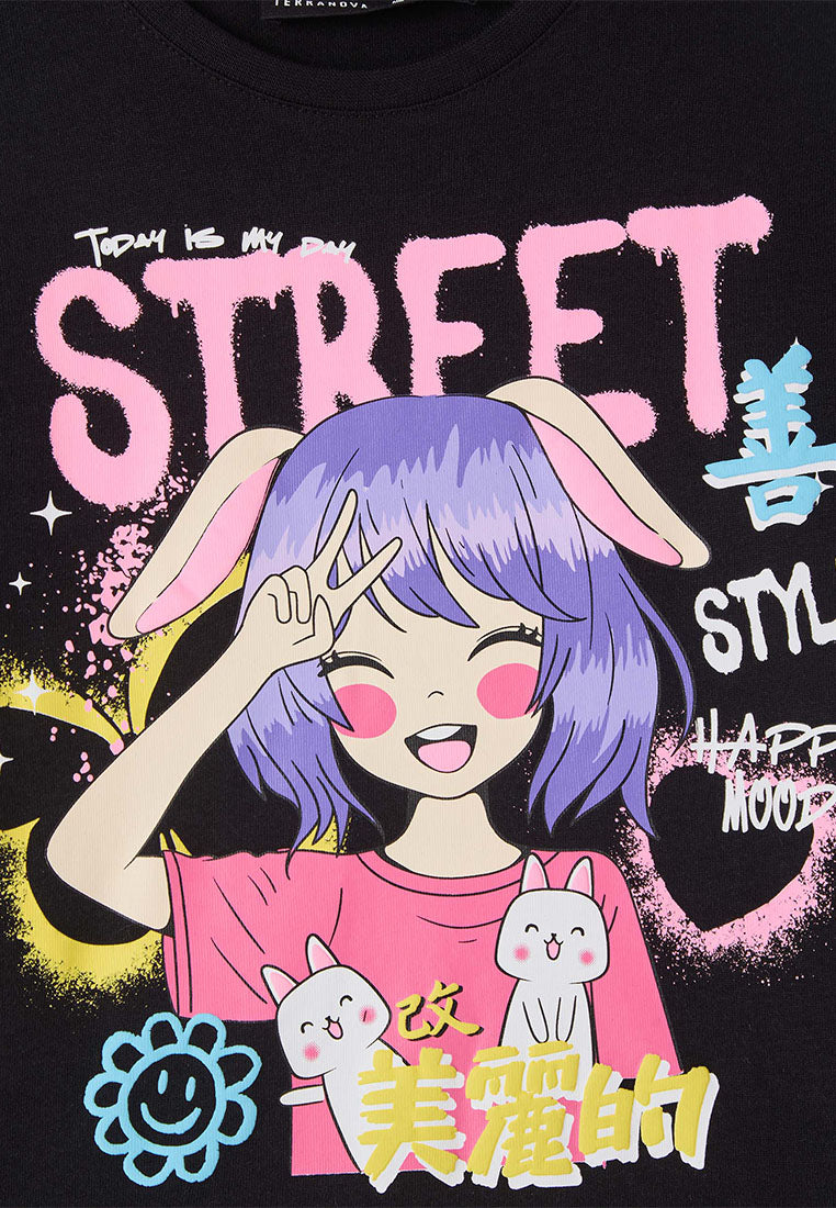 Kids Girls Short-sleeved T-shirt