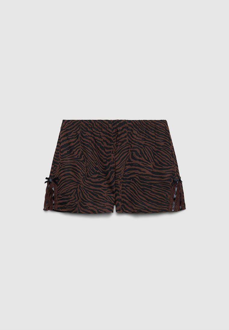 Women's Zebra Lace print Pajama Set