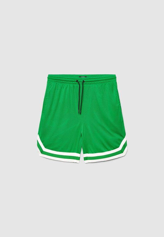 Men's Contrast Striped Basketball Shorts