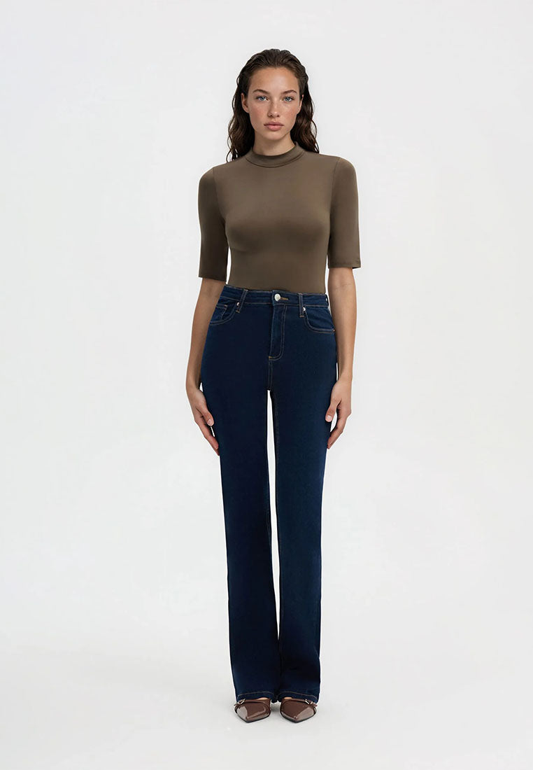 Women's Plain Turtleneck Bodysuit