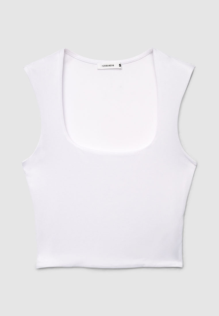 Women's Square-Neck Cropped Tank
