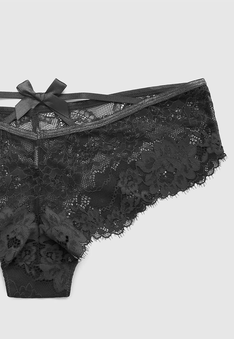 Women's Lace Brazilian Briefs with Bow