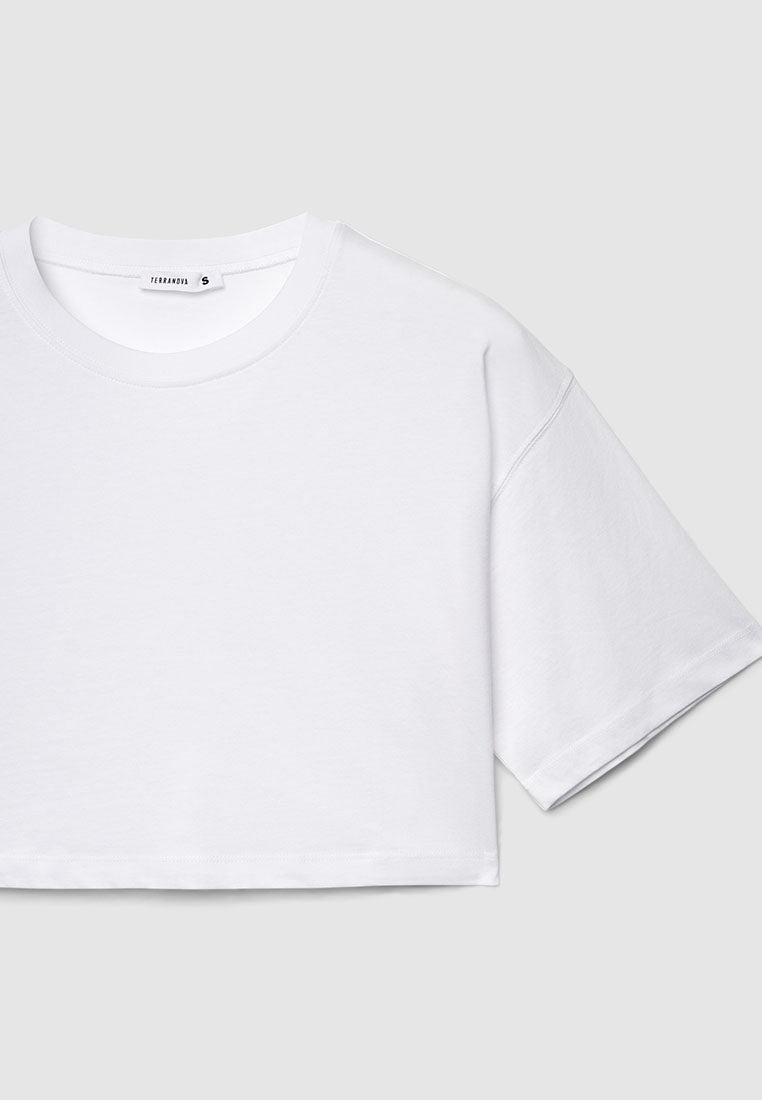 Solid Colour Crop Top T-shirt