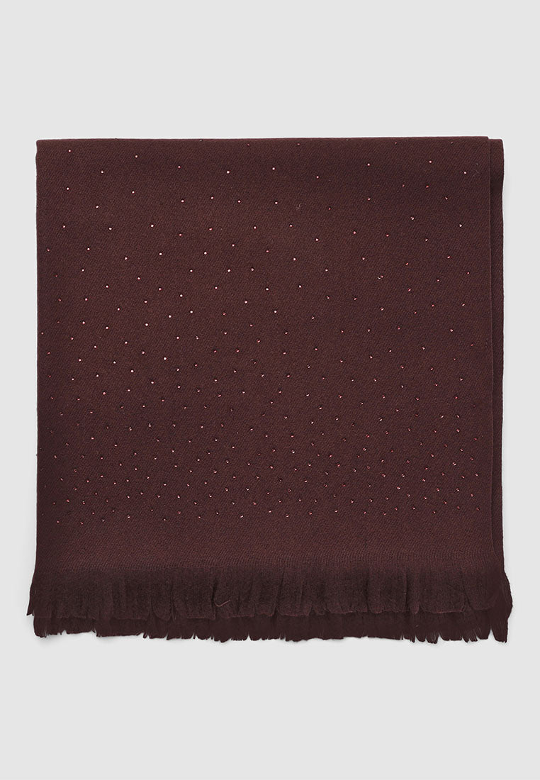 Women's Pashmina with tone-on-tone rhinestones
