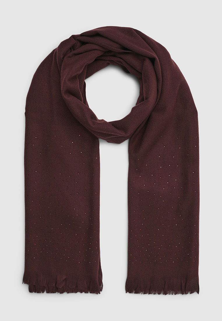 Women's Pashmina with tone-on-tone rhinestones