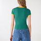 Women's Crop Short Sleeves Printed T-Shirt