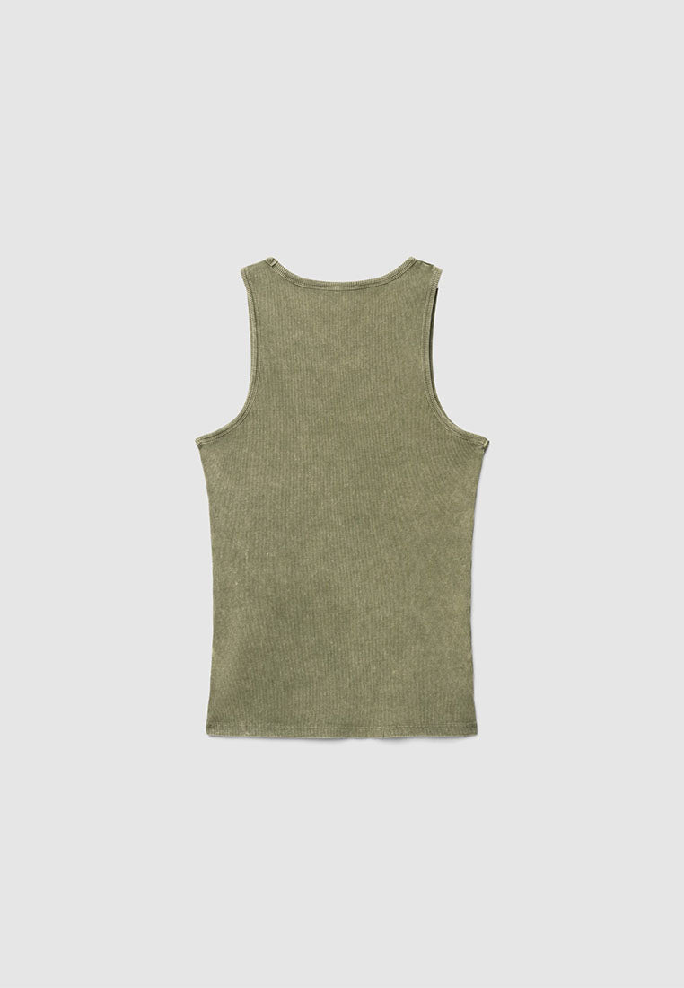 Men's Faded Ribbed Tank Top