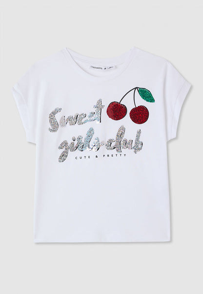 Kids Girls Short-sleeved T-shirt