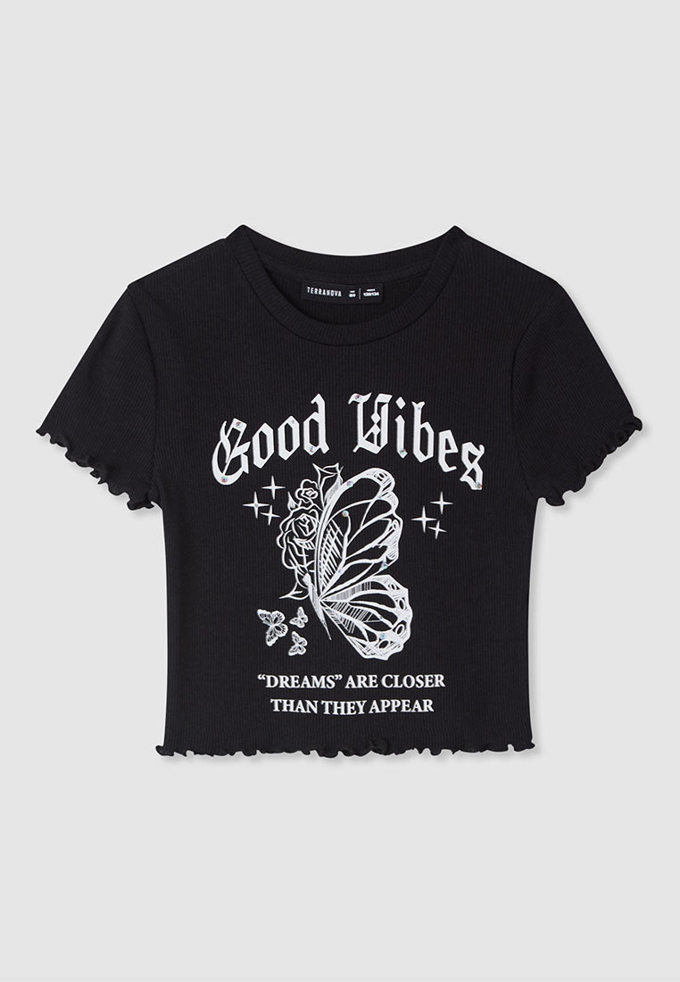 Kids Girls Short-sleeved T-shirt