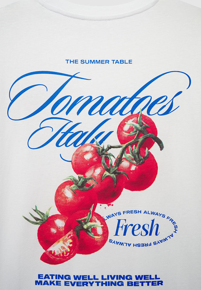 Women's Loose fit Tomato Print T-shirt