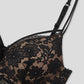 Women's Strappy Floral Lace Longline Bralette