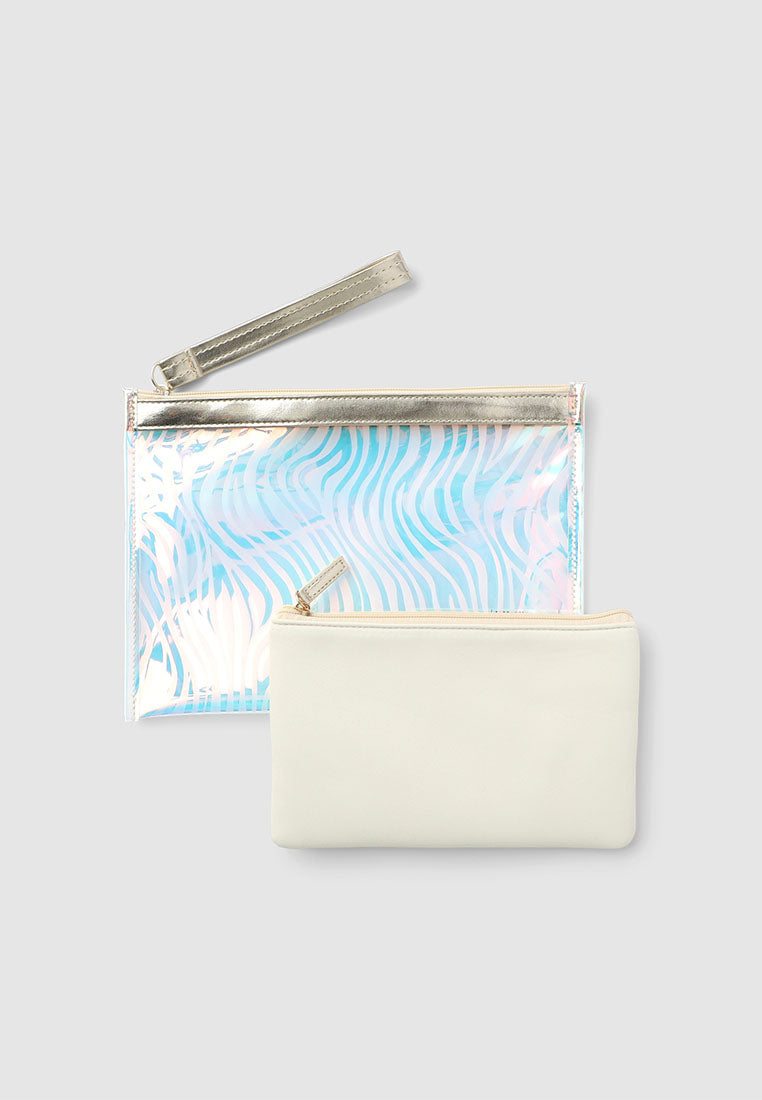 Women's Zebra Print Beach Clutch